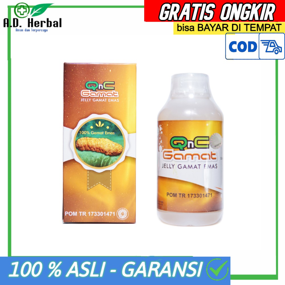 Vitamin GAMAT jelly gamat merek QNC 2x lipat ekstrak teripang lebih banyak adherbal