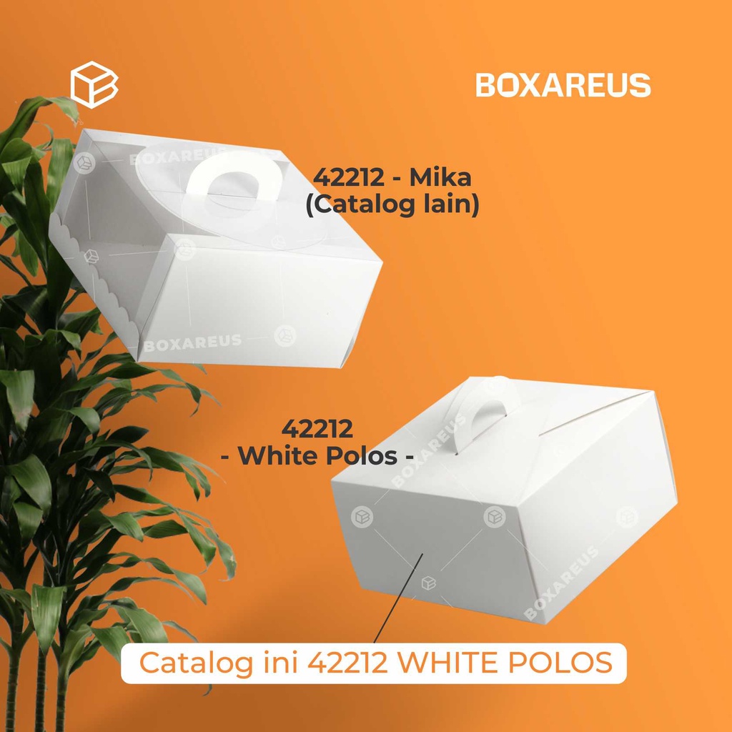 Box | Kemasan | Packaging | Cake Box | Souvenir Box | Gift Box - 42212 White (10 Pc)