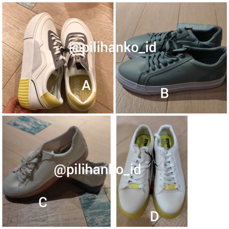 Sepatu Sneakers Pull and Bear Original Pria STWD Trainers