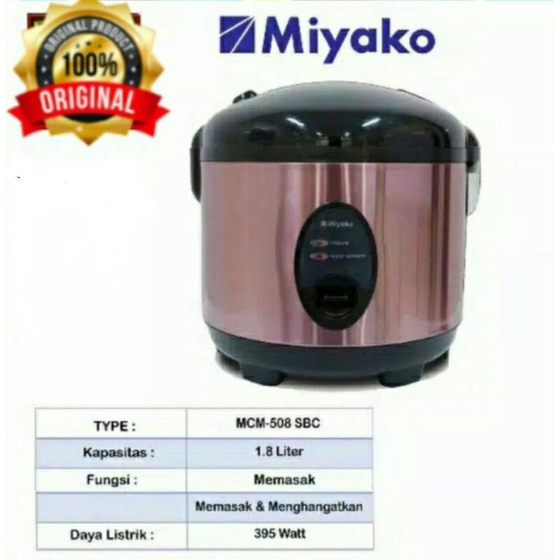 RICE COOKER MIYAKO MCM-508 SBC 1,8 LITER / MAGIC COM 3in1 MIYAKO