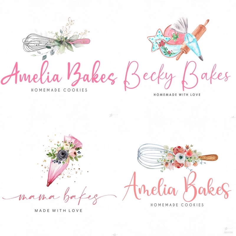 

(DRAN AMELIA BAKES) JASA BIKIN DESAIN LOGO OLSHOP BISNIS