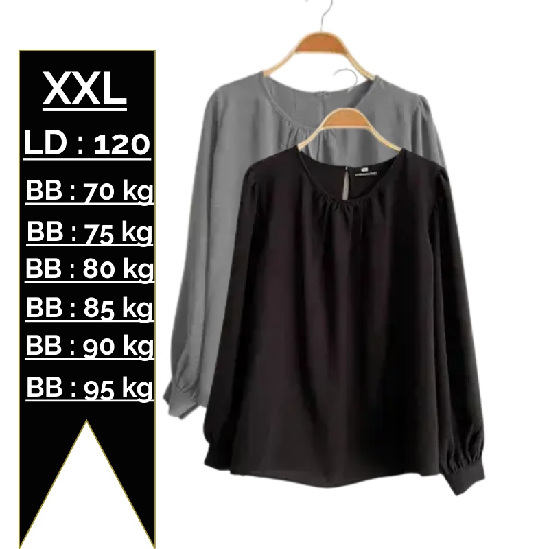 Atasan Wanita Terbaru Baju Atasan Remaja Wanita Blouse Jumbo XXL Ld 120 Terbaru Pakaian Wanita