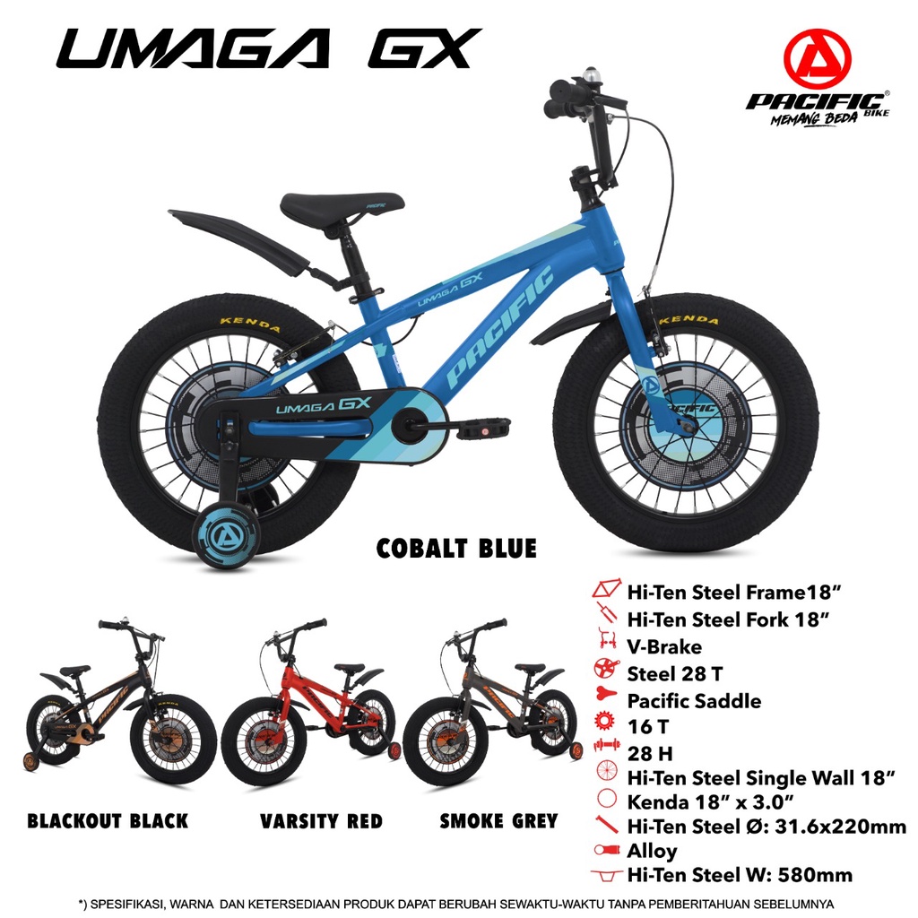 SEPEDA ANAK LAKI LAKI PACIFIC BMX UMAGA GX DAN AK 3.0 12 16 DAN 18 INCH