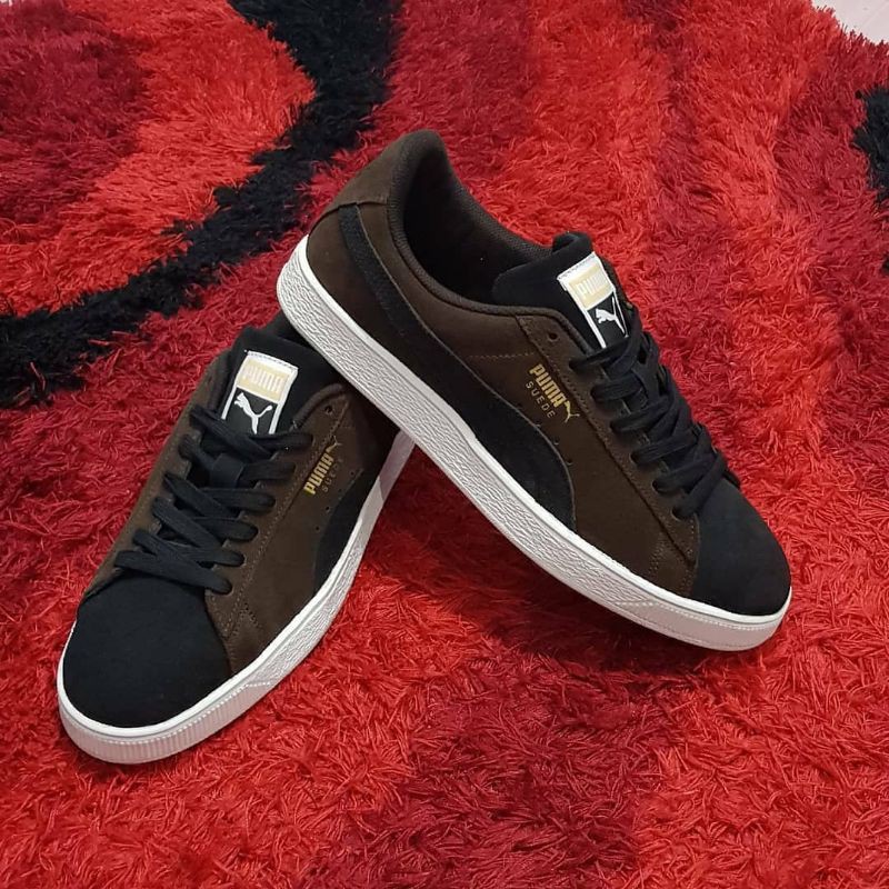 Sepatu Puma Suede Brown  Black
