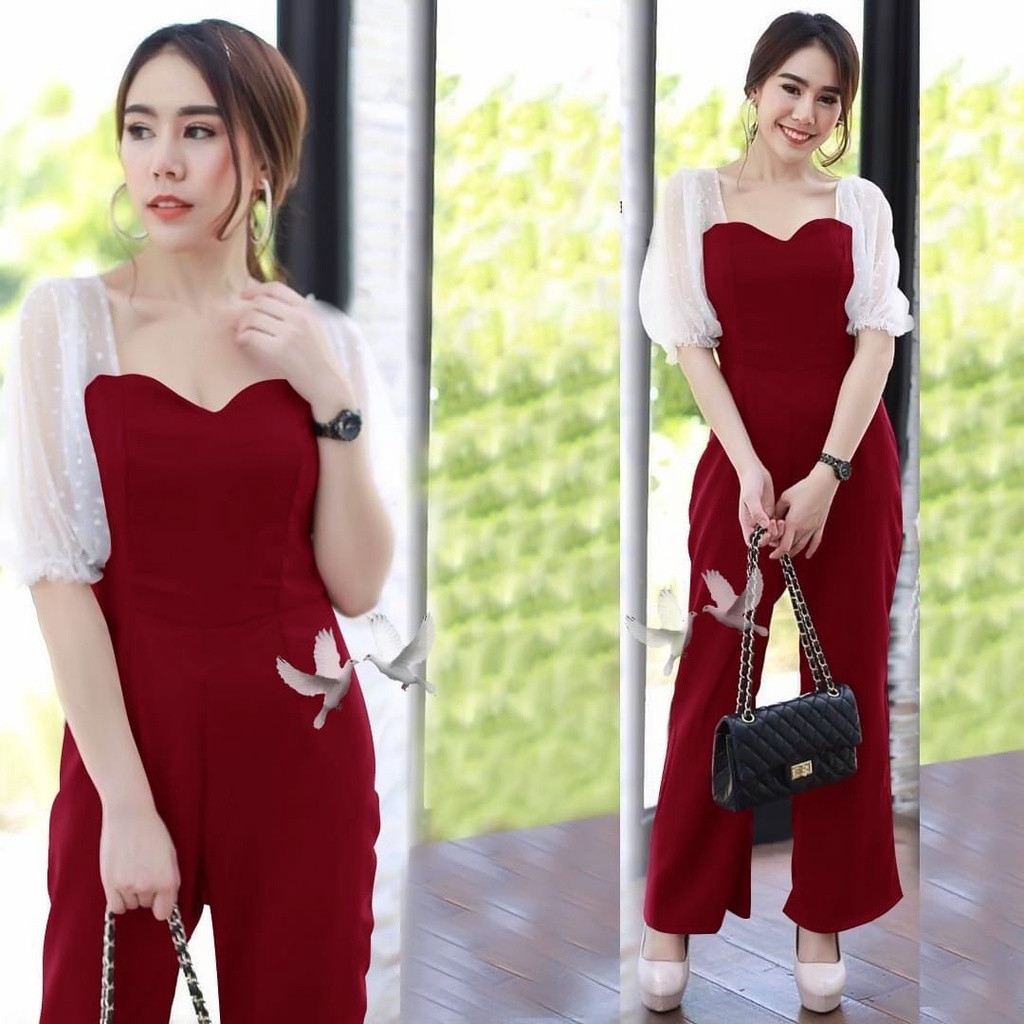 KAINA SHOP Jumpsuit Nasya | Baju Wanita | Jamsuit Wanita | Jumpsuit Wanita Jumbo | Jumpsuit Pesta | 