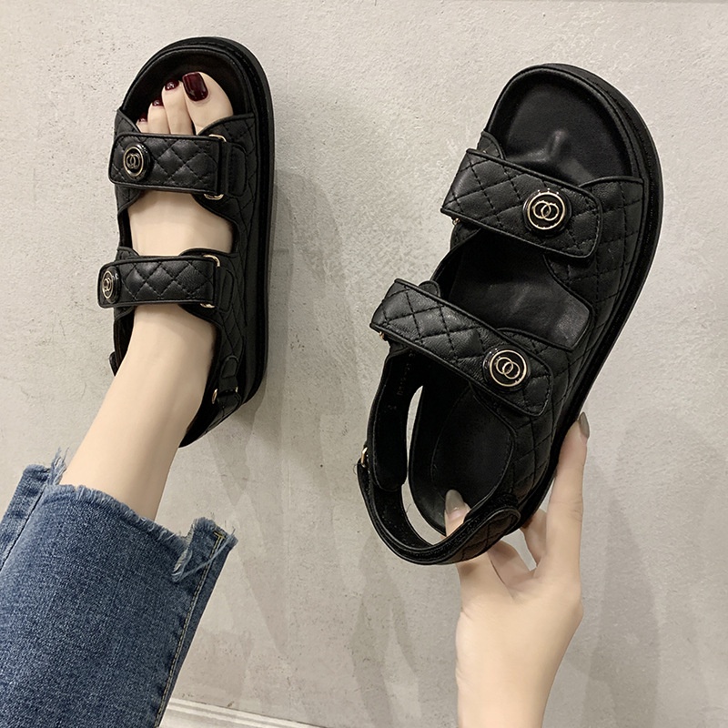 SW77 Sandal Tali Wanita Korean Fashion Sendal Wedges Sandal New Fashion Style Sandal Sol Tebal COD