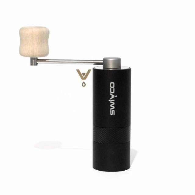 Swivco Coffee Grinder Portable Black With Steel Burr, SW-5001.