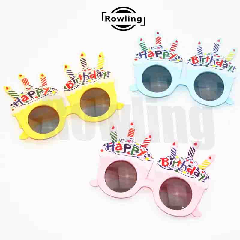 Rowling(ka-140)Kacamata Anak CUPCAKE 3 LILIN New Trend/Fashion Terbaru HAPPY BIRTHDAY High Quality Import