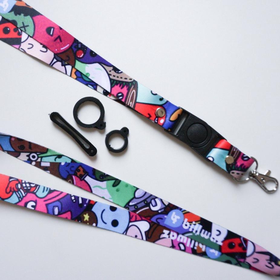 

Menarik.. Lanyard Billwaz Gantungan ID Card Lanyard printing Motif - Doodle 001