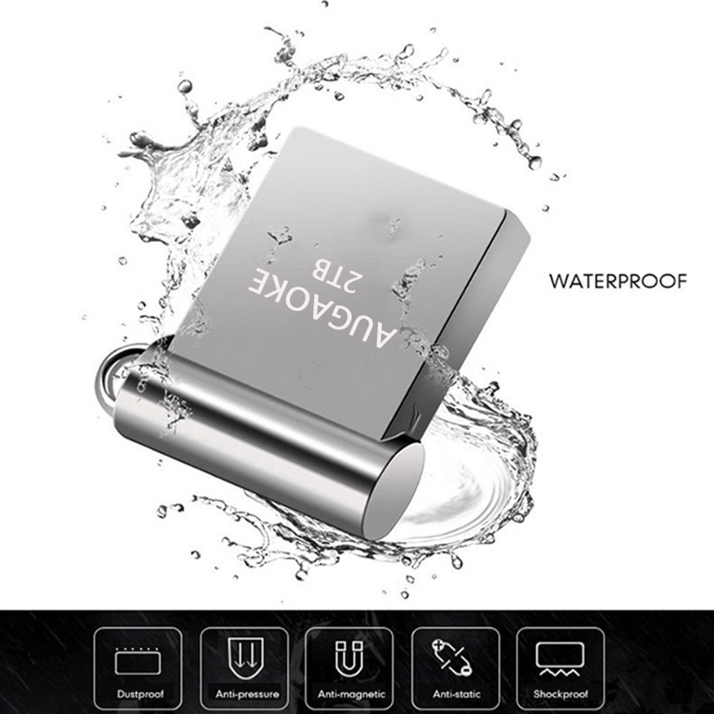 (Huluboy) Flashdisk USB 3.0 1TB / 2TB Plug &amp; Play Untuk Mobil