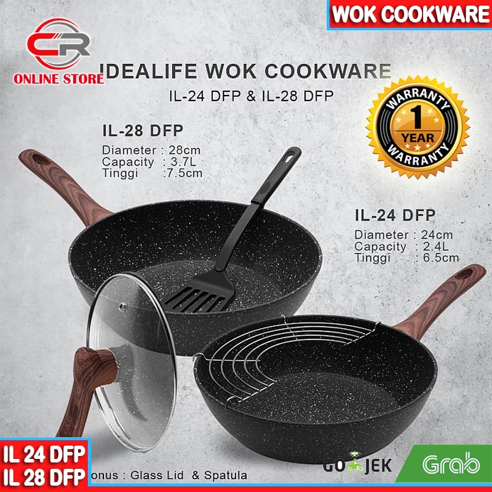 IDEALIFE - Deep Frypan Cookware - Panci Penggorengan  - ILDFP