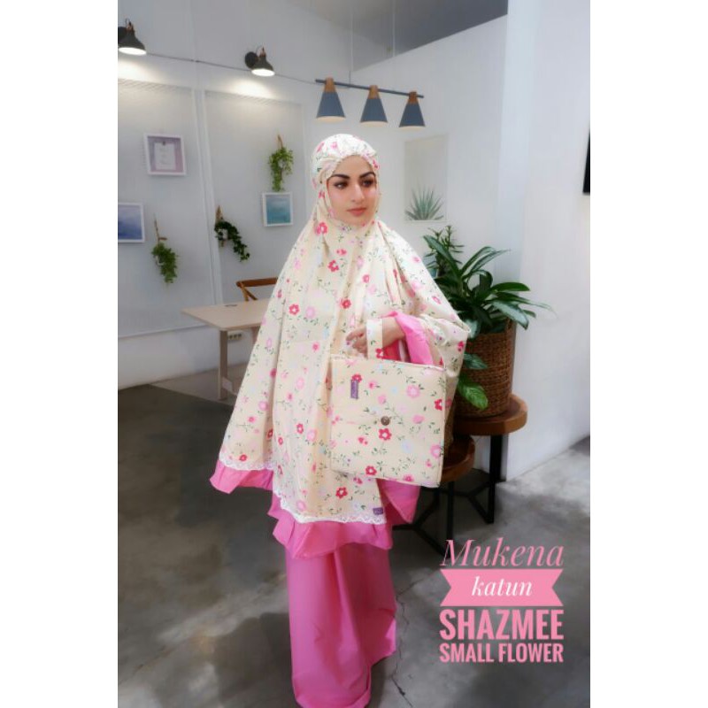 Mukena shazmee dewasa / mukena kain katun cvc