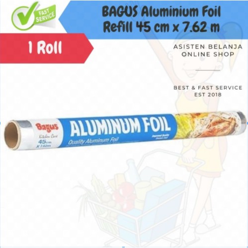 BAGUS Aluminium Foil 45 cm x 7,6 m Box / Refill Alumunium Foil 45cm x 7.6 meter