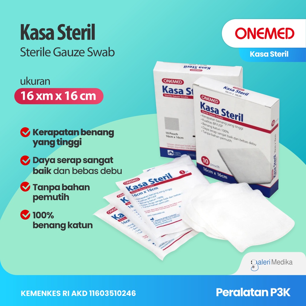 OneMed Kasa Steril 16x16cm - Sterile Gauze Swabs