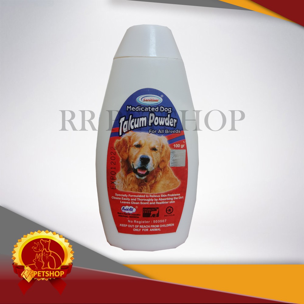 Bedak Kucing Dog Powder Medicated / Talcum Powder Medicated Raid All