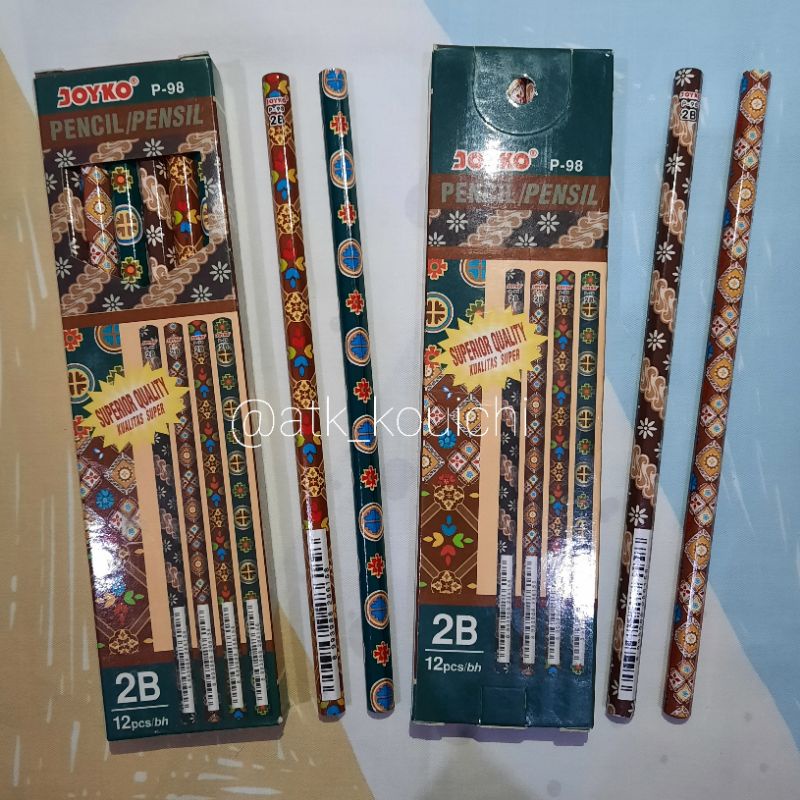 

[ GROSIR ] PENSIL 2B JOYKO MOTIF BATIK P-98 | JOYKO PENSIL KAYU 2B TELAH TERUJI KOMPUTER LJK | PENSIL KAYU 2B BERKUALITAS HARGA TERJANGKAU