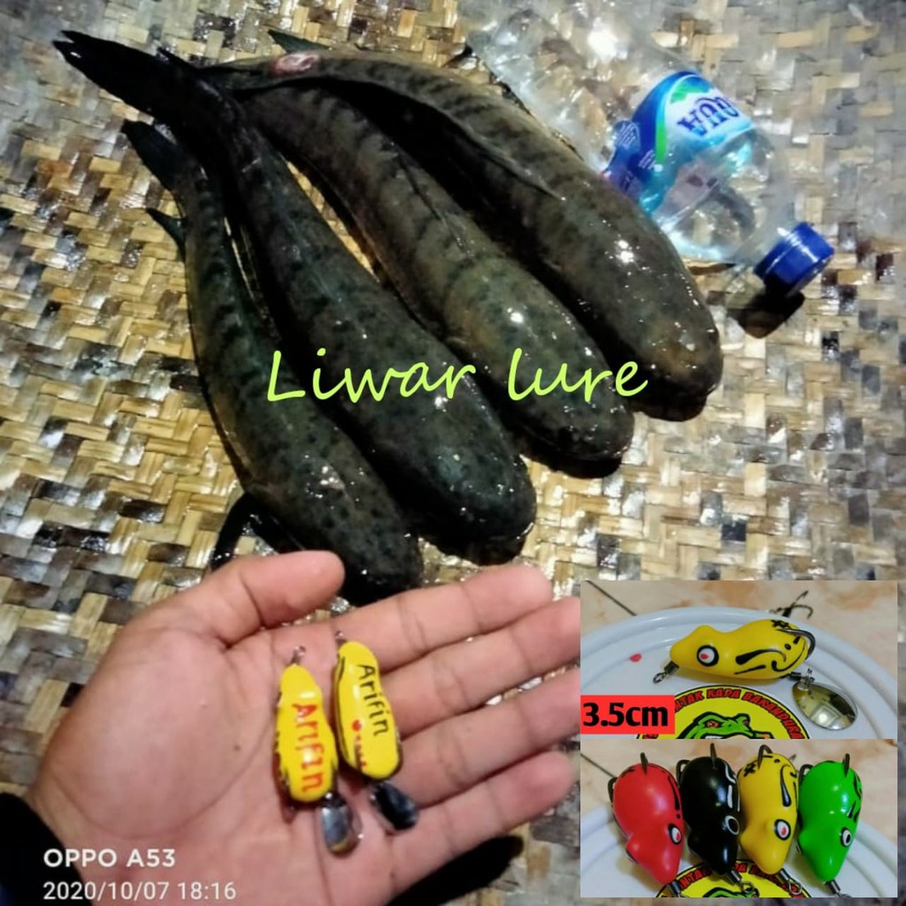 Soft Frog Lure Hand Made 3,5cm Killer Umpan Mancing Casting Gabus Toman Haruan Snake Head