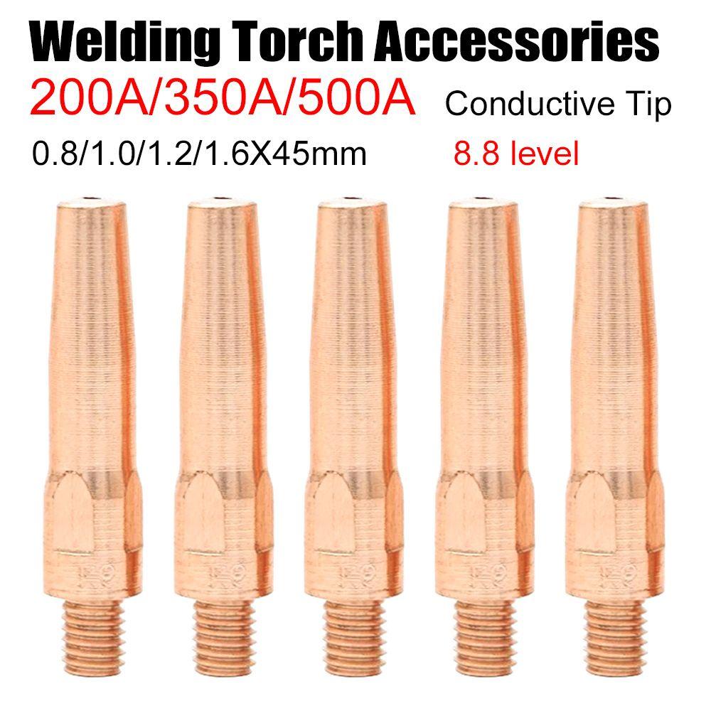 Populer 5pcs Welding Torch Ujung Konduktif Perakitan Las Solder Perlengkapan Set Konsumsi 200A/350A/500A