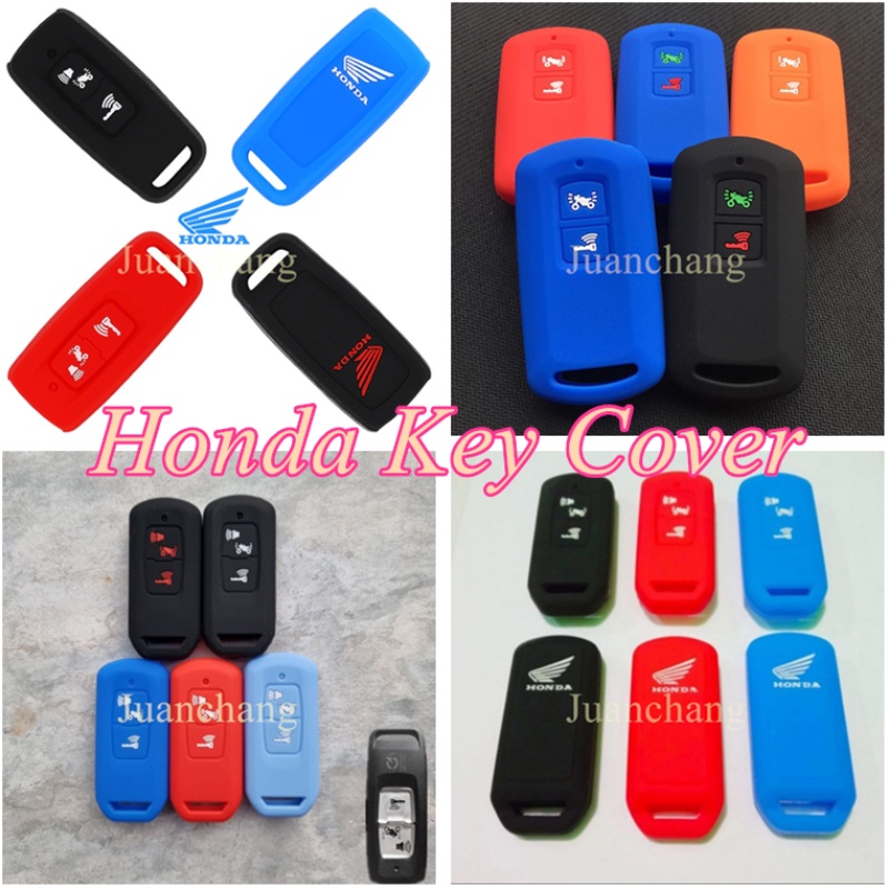 Case Kunci Remote Fob 2 / 3 Tombol Bahan Silikon Untuk Honda PCX160 Pcx 150 Hybrid X-ADV SH125 Scoopy SH300 Forza XADV 2021 SH 125 Pcx 160 300a 2018