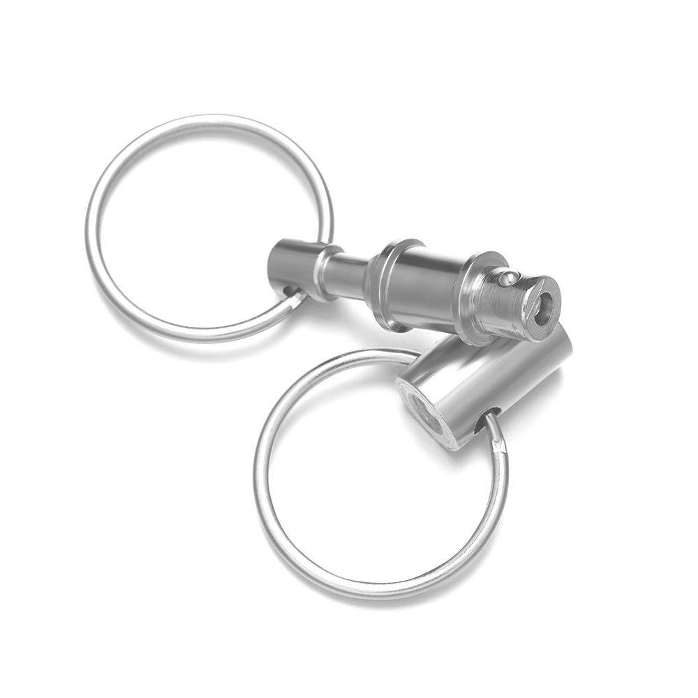 TOP Outdoor Keychain Adjustable Separate Key Ring Portable Separable Removable Disassemble Double Ring Child-mother Buckle