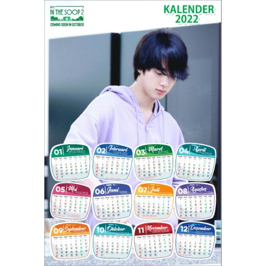 

Kalender BTS In the soop2 2022, Kalender Dinding custom, Kalender gantung BTS, Kalender KPOP, Kalender Foto