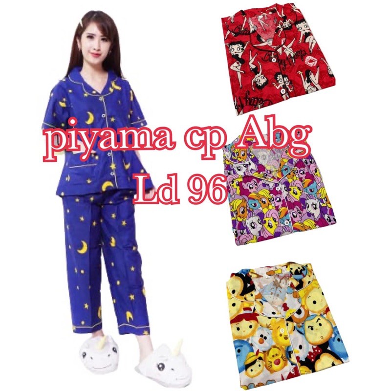 Piyama pajamas cp ABG banyak motif  setelan set