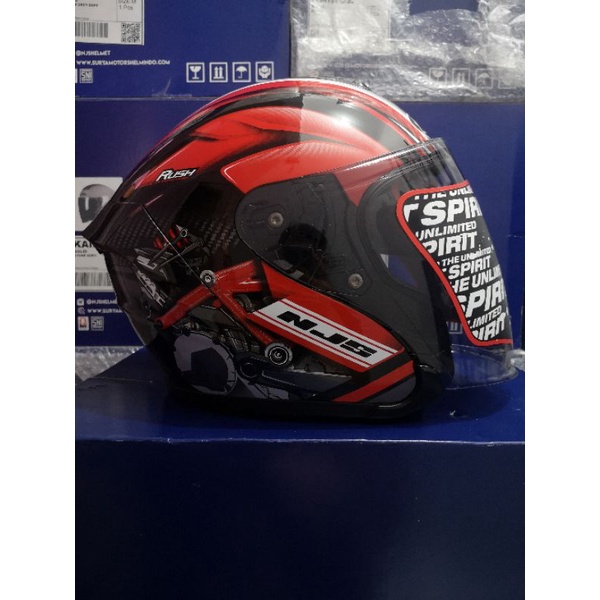 Njs kairoz double visor motif rush zenith garuda-KAIROZ DV RUSH RED