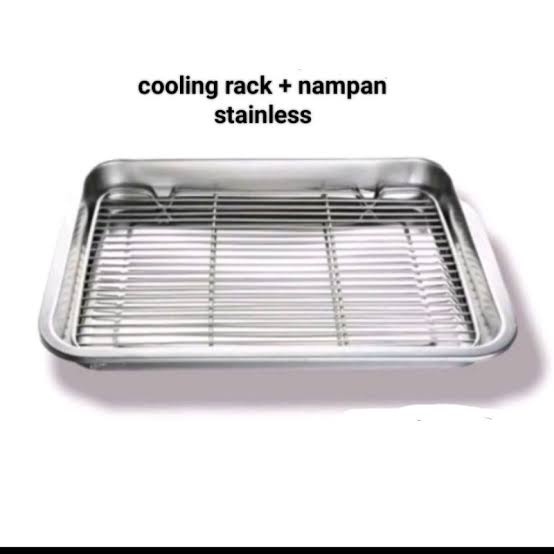 COOLING RAK DAN WADAH  MINYAK BAHAN STAINLESS / RAK PENIRIS MAKANAN / RAK PENDINGIN KUE / RACK PENIRIS SERBAGUNA