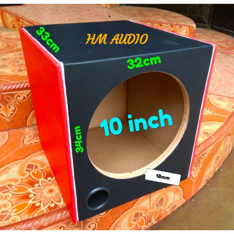 Box speaker 10 inch Box Subwofer 10 inch kotak mdf tebal bungkus oscar