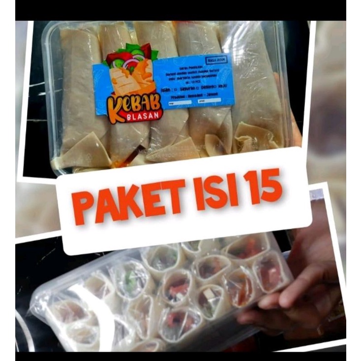 

Paket isi 15 kebab ayam