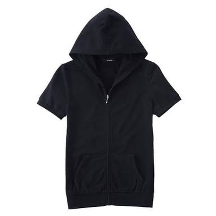 Zipper Lengan Pendek Jaket Hoodie Short Sleeve Shopee Indonesia