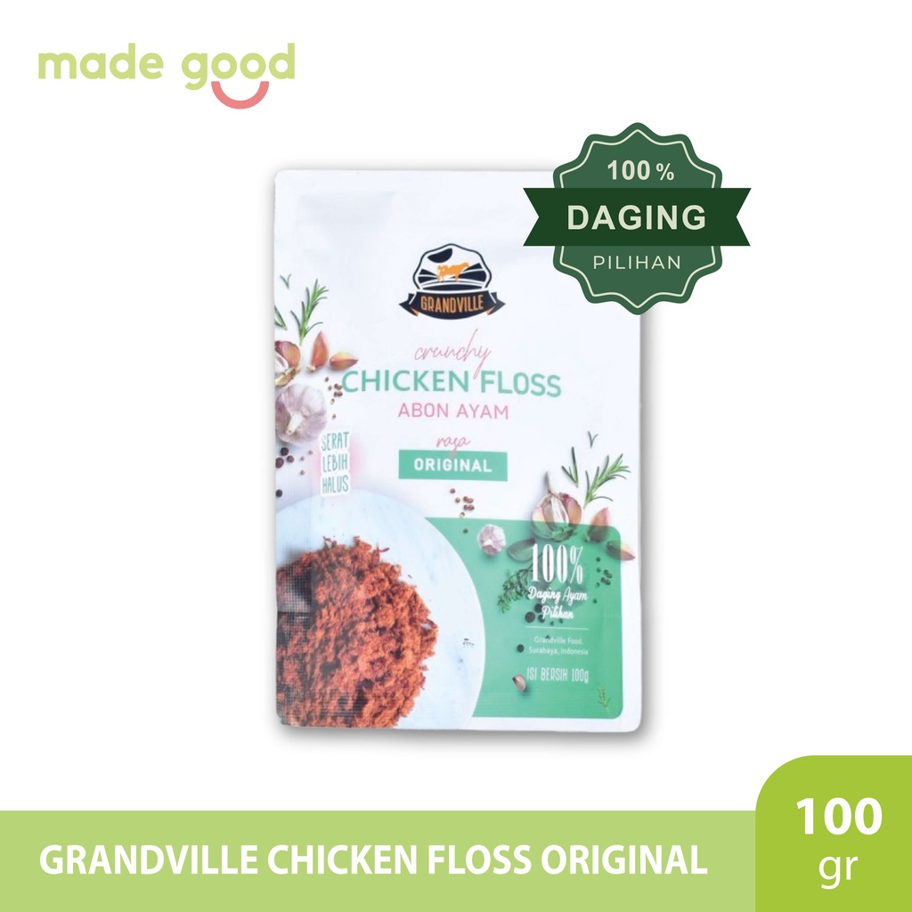 Grandville Abon Crunchy 100gr - Sapi Ayam Beef Chicken Original Spicy Beef (Sapi) Original