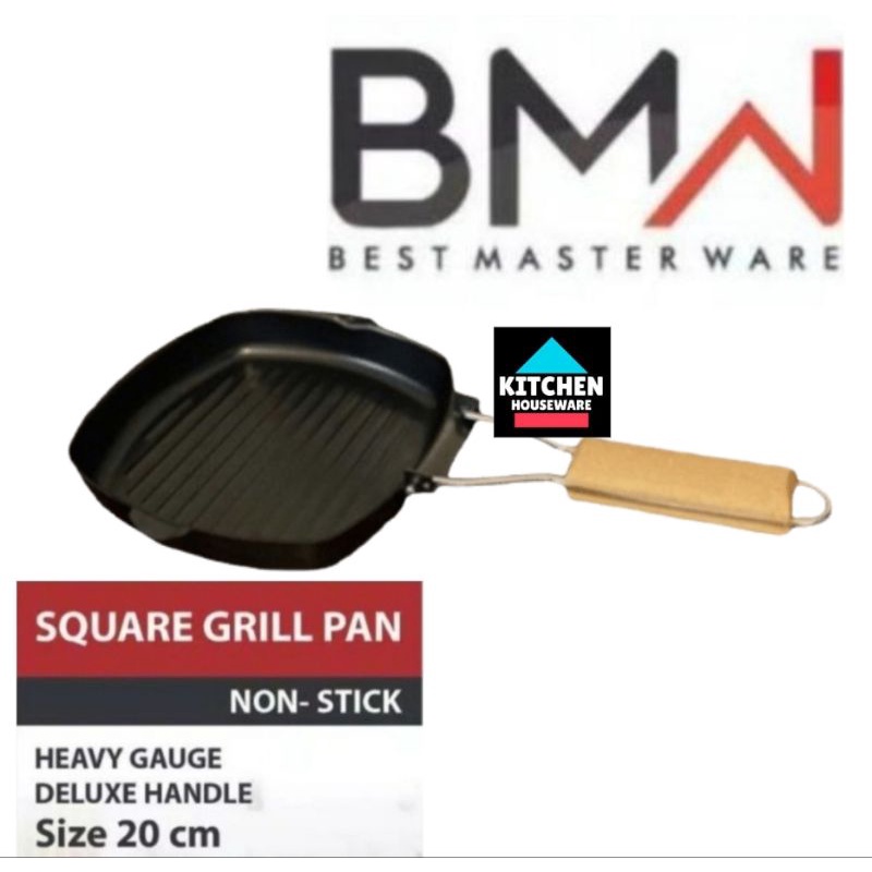 Panggangan Barbeque Square Grill Sate BMW Teflon Wajan