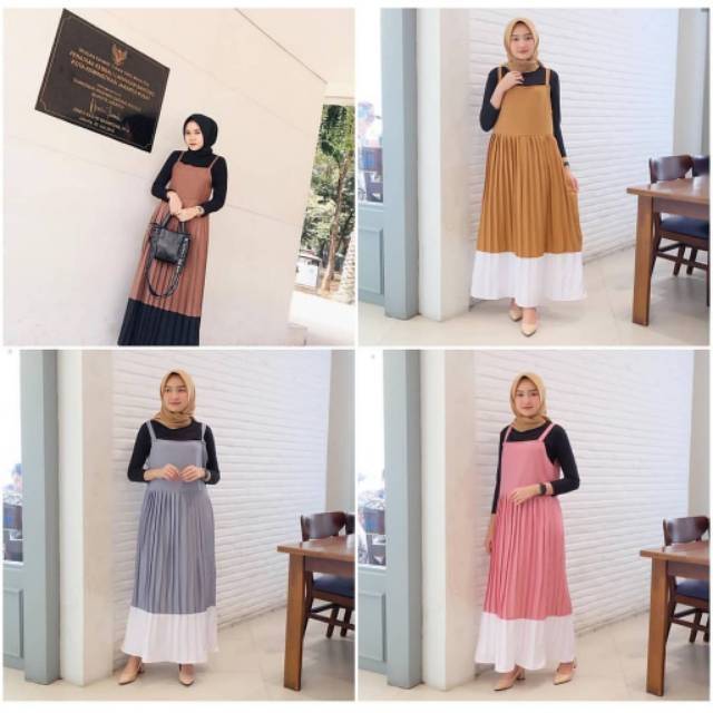 TISHA OVERALL / OVERALL PLISKET / OVERALL KOMBINASI / OVERALL