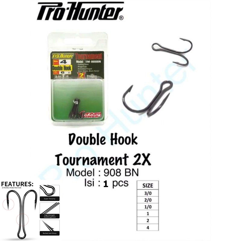 1PCS DOUBLE HOOK PRO HUNTER ECERAN DOUBLE HOOK KAIL PANCNIG TERLARIS KAIL SOFTFROG KAIL CASTING