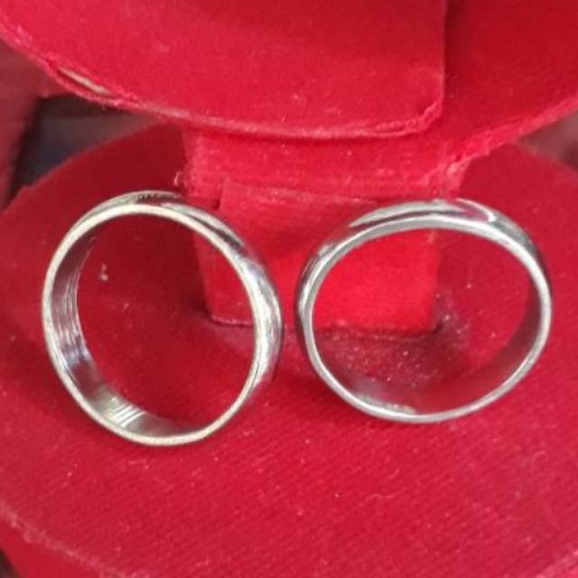 Cincin Polos Besi Putih Asli Ternate