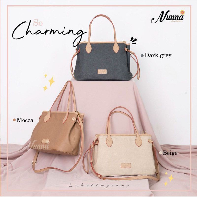 Nunna Tas Selempang Wanita Bahan Kulit Sintetis Ori Tas Bahu Nunna Bag Original