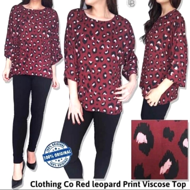 clothing n co blouse leopard jumbo