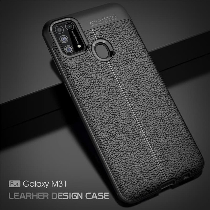 TPU Case Autofocus Leather Samsung Galaxy M31 - Hitam