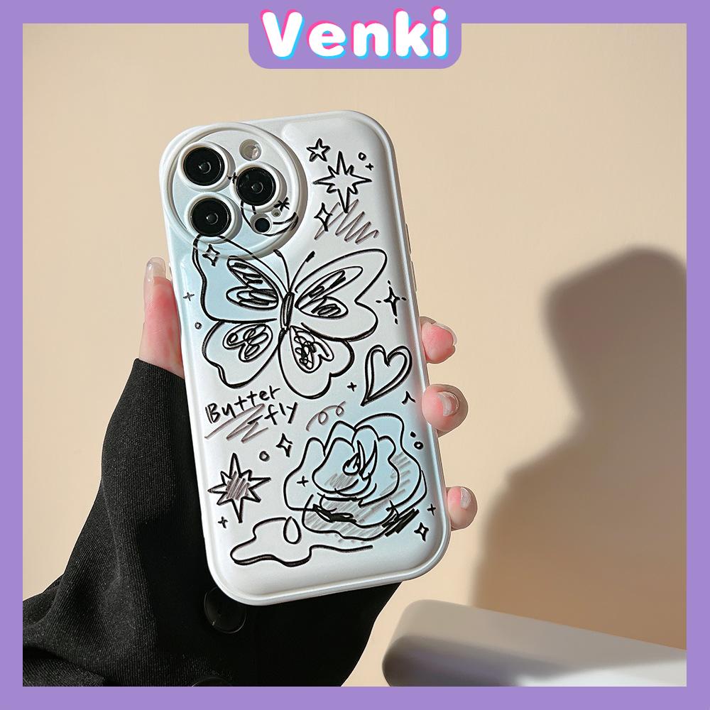 iPhone Case TPU Silicone Soft Case Airbag Shockproof Protection Camera Butterfly Compatible For iPhone 11 Pro Max 13 Pro Max 12 Pro Max 7Plus xr XS Max