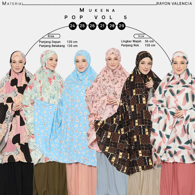 MUKENA DEWASA RAYON VALENCIA POP