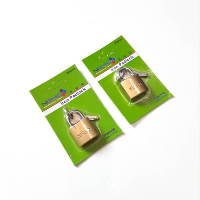 Gembok Kecil Kuning untuk tas / Kunci Koper Ukuran 20mm