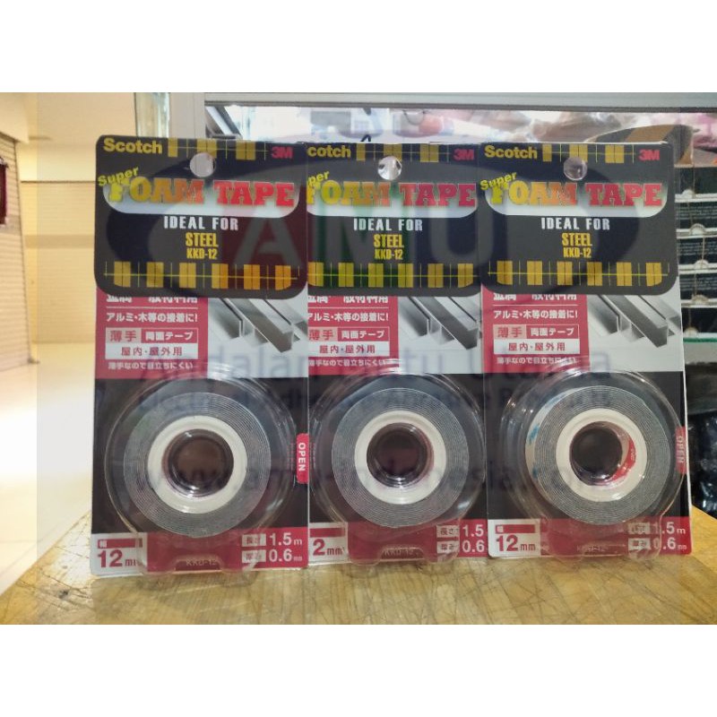 

Double Tape Super Strong for Steel Daya Rekat Terkuat 3M Scotch KKD-12