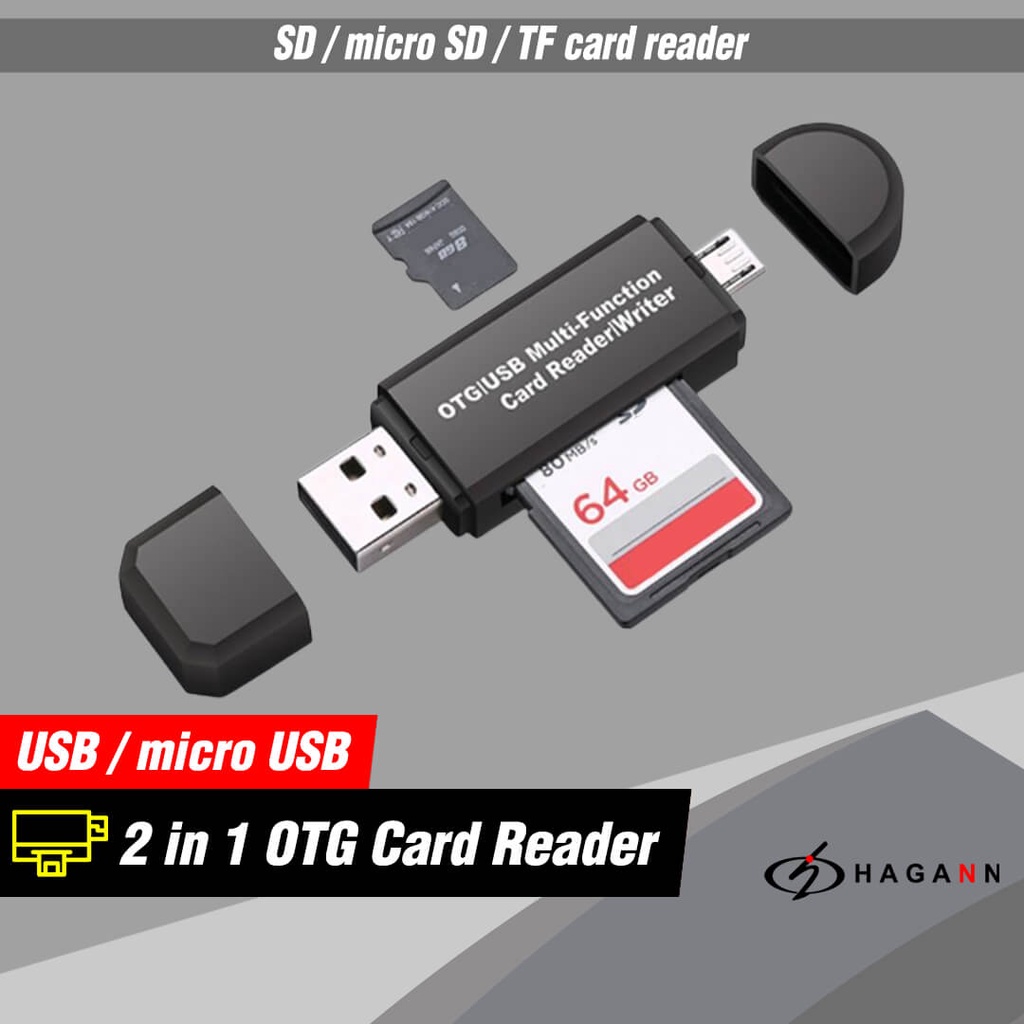 Card Reader Micro SD / SD Card Rider Micro USB / USB All In One OTG HP