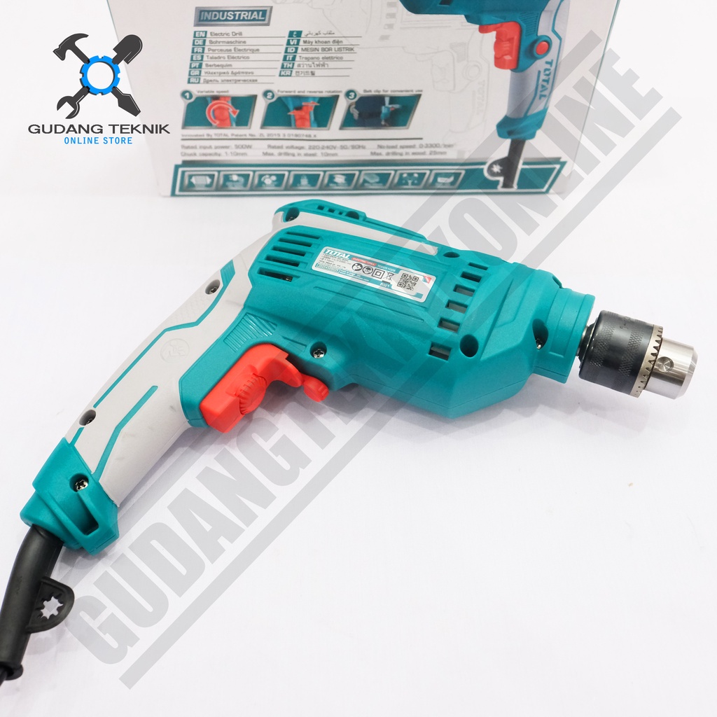 Mesin Bor 10mm TOTAL TD2051026 / Elektrik Drill TD 2051026 - Bor Tangan Listik TOTAL