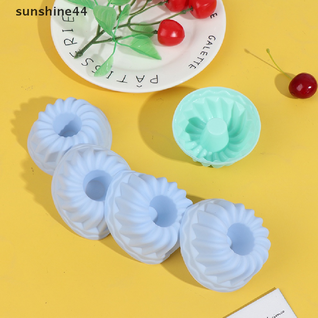 Sunshine 6pcs Cetakan Fondant / Cokelat Bentuk Labu 3D Bahan Silikon