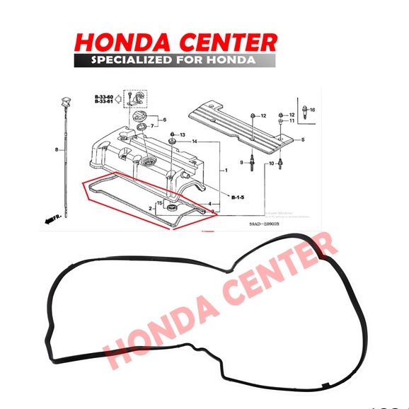 Packing paking perpak karet tutup cover klep cylinder head crv gen2 2002 2003 2004 2005 2006 crv gen3 2007 2008 2009 2010 2011 2012 2400cc stream  2000cc accord cm5 2003 2004 2005 2006 2007 odyssey rb1 2004 2005 2006 2007 2008 civic 2006 2007 2008 2000cc