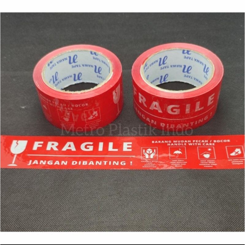 

Lakban Fragile Merah 48mm x 80 yard