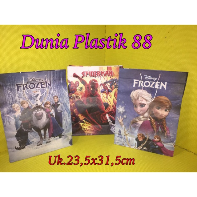 

Harga untuk 10pcs 23,5x31,5cm tas kertas souvenir ultah birthday anak paper goodie bag GAMBAR ACAK