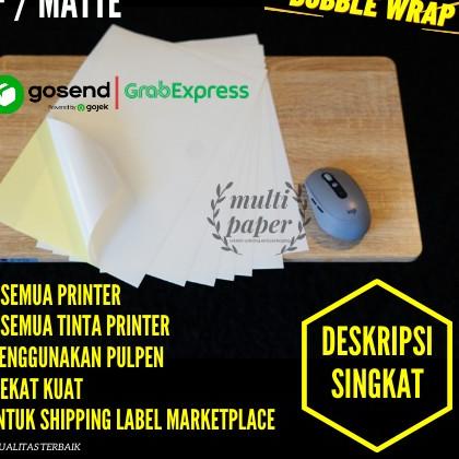 

◄ Kertas Sticker HVS A6 isi 100 lembar / Kertas StIker Label Pengiriman ❃